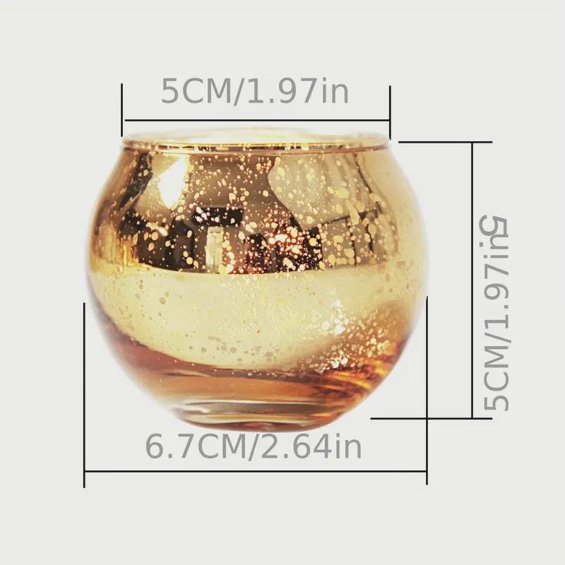 Gold Votive Candle Holders Set Of 6