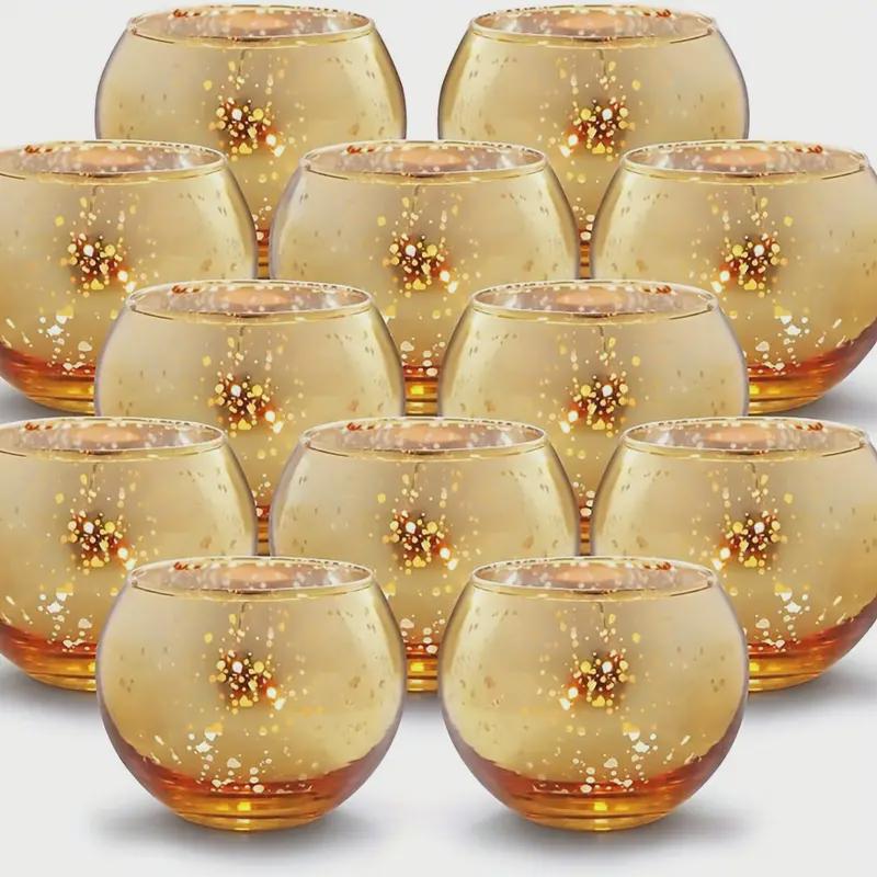 Gold Votive Candle Holders Set Of 6