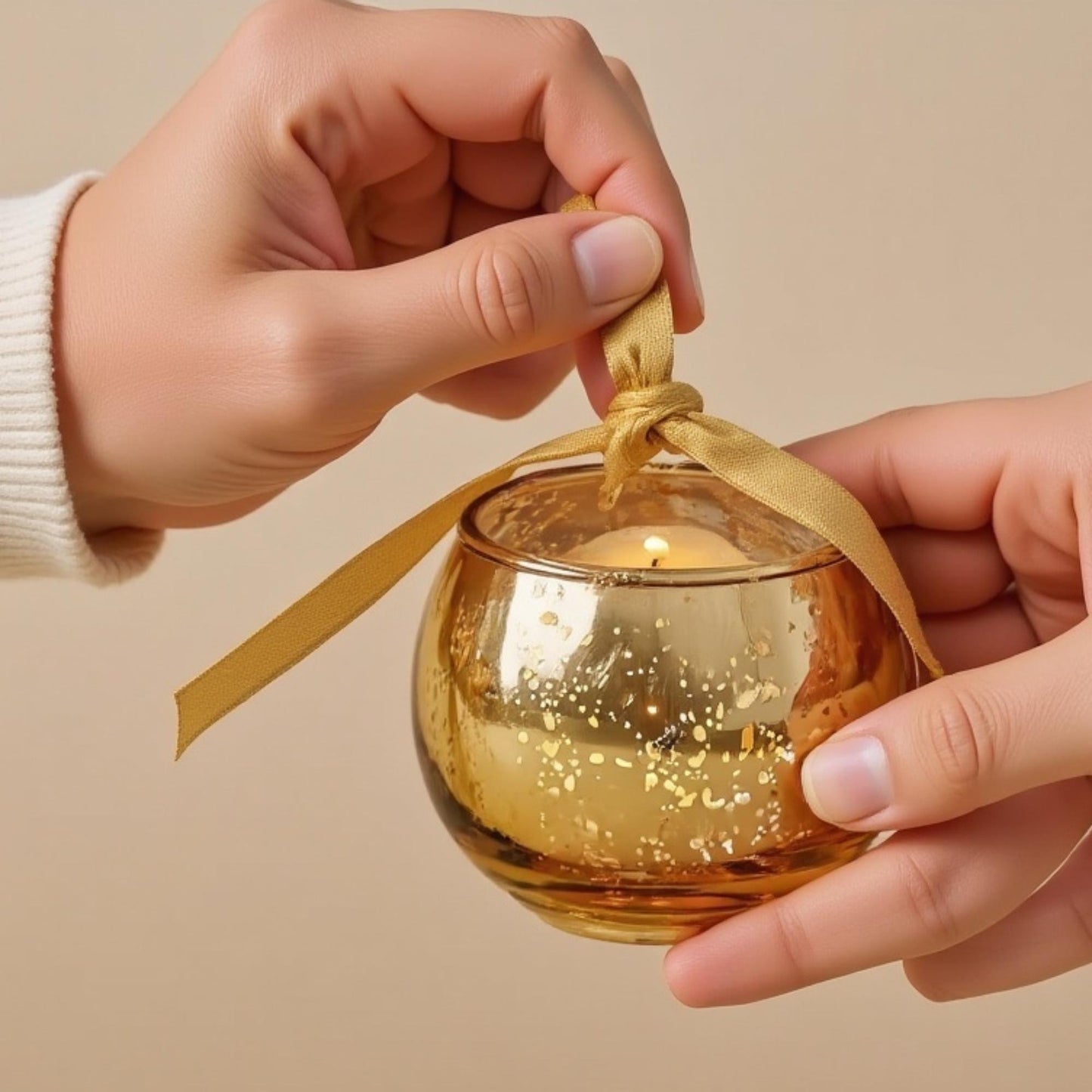 Gold Votive Candle Holders Set Of 6